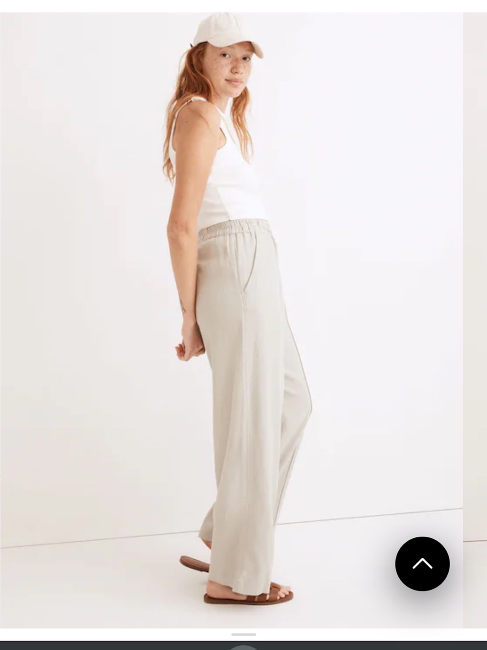 Madewell Breezewoven Pull-On Wide-Leg High-Rise Pants in Ashen Sage SZ XXS